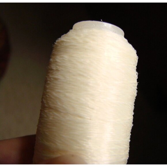 Silk Nylon Thread Foot White Ivory Ice Spool Cord Arts Crafts Sewing Embroidery - Picture 6 of 10